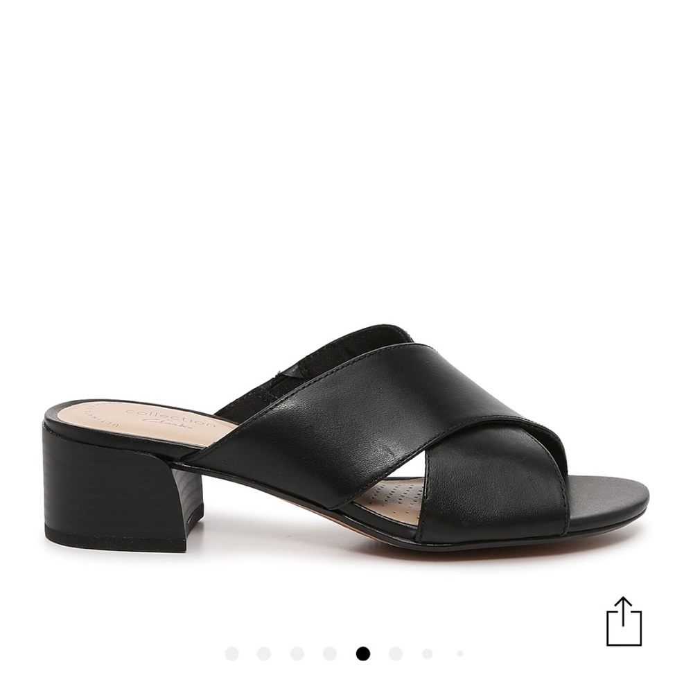 Clarks Erin Leather Mule Sandals - Picture 6 of 8